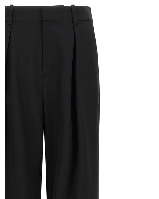MM6 by Maison Margiela Black Polyester Casual Pants
