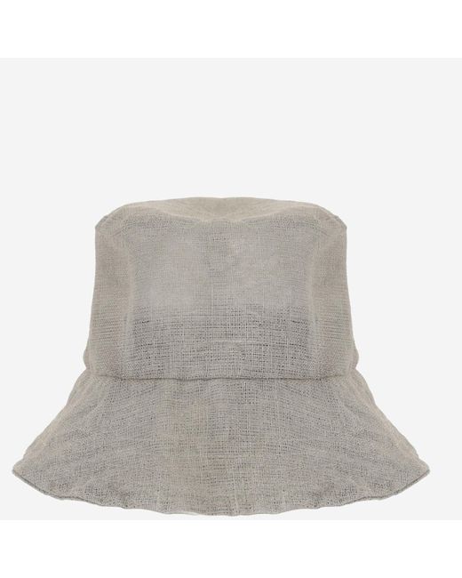 Reinhard Plank Gray Linen Bucket Hat