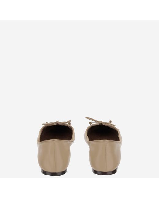Khaite Brown Leather Ballet Flats Lambskin