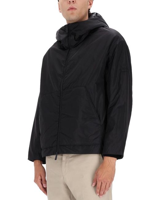 Premiata Black Hooded Jacket Polyamide for men