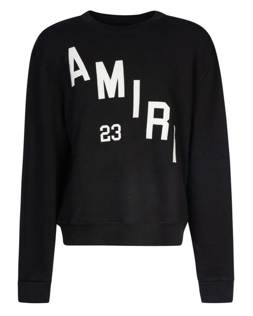 Amiri Black Appliqué Sweatshirt In for men