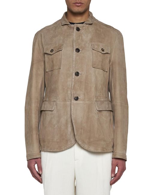Giorgio Armani Brown Coats for men