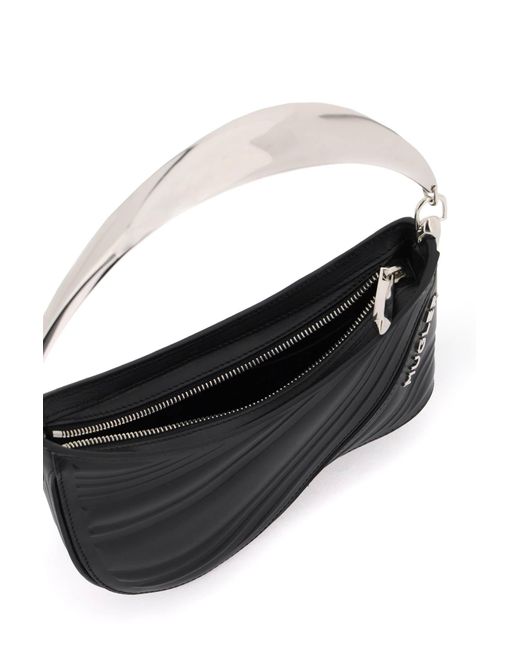 Mugler White Spiral Curve 01 Handbag