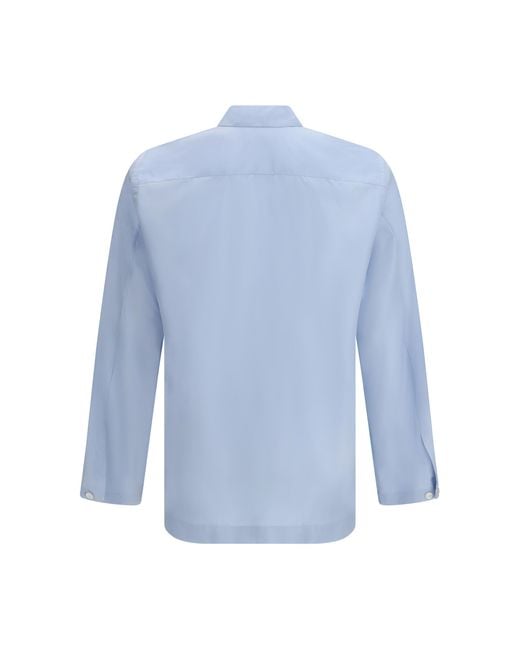 Umit Benan Blue Havana Shirt Silk for men