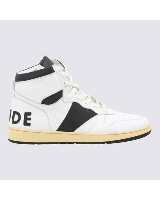 Rhude White Leather Rhecess Sneakers for men