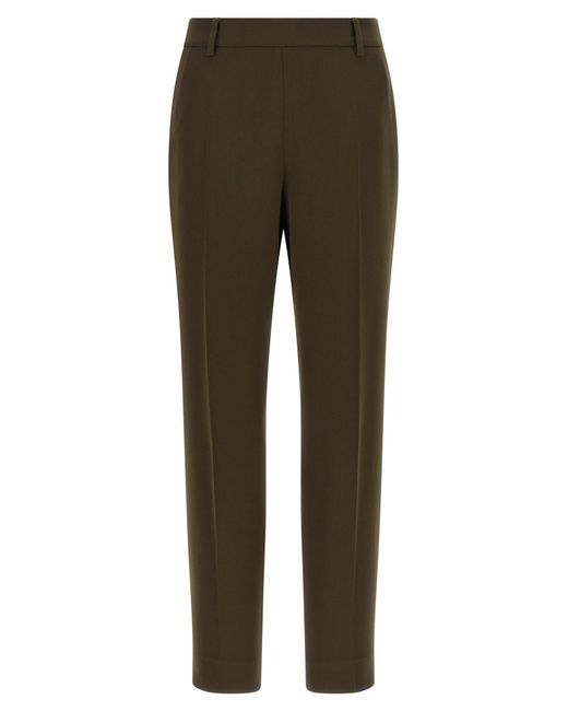Alberto Biani Green Crêpe Pants Triacetate Polyester