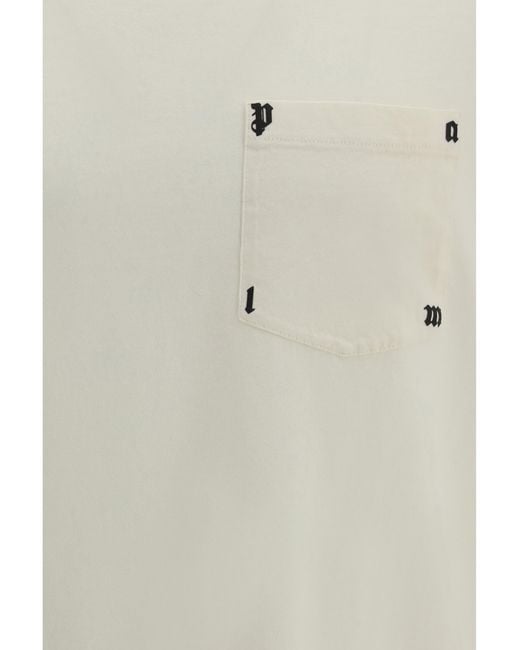 Palm Angels White Palm Rib T-Shirt for men