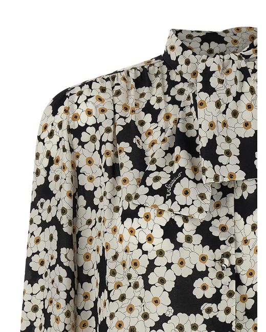 Valentino Garavani Black Après Lhivier Shirt Silk Shirt, Blouse