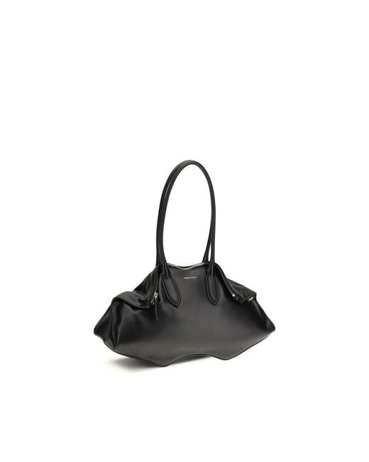 McQueen Black Calf Leather Bos Taurus Shoulder Bag
