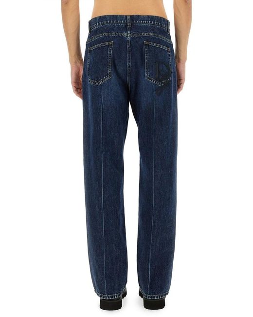 Dolce & Gabbana Blue Oversize Jeans Cotton for men
