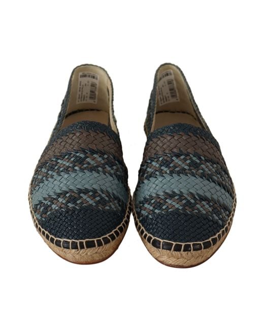 Dolce & Gabbana Multicolor Elegant Woven Leather Espadrilles for men