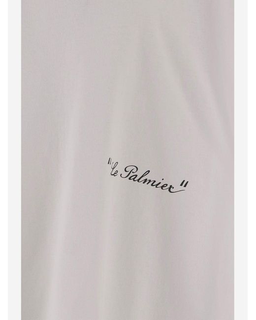 Jacquemus White T-Shirt Le Palmier Cotton-Blend T-Shirts & Jerseys