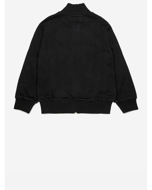 DIESEL Black Cotton Sweatshirt With Logo And Zip Hoods & Sweatshirts for men