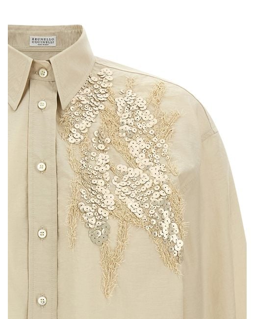 Brunello Cucinelli White Cotton Blouse