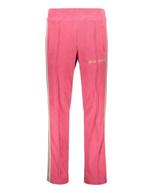 Palm Angels Red Corduroy Trousers for men