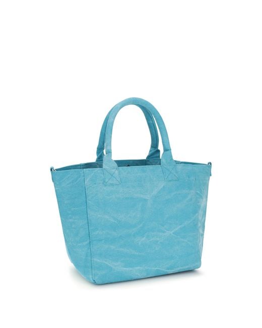 Ganni Blue Banana Print Tote Bag Recycled Cotton Shoulder