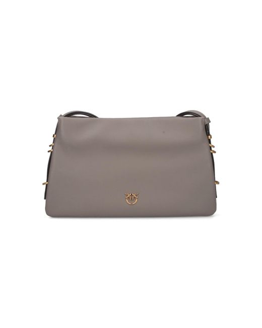 Pinko Gray Medium Shoulder Bag