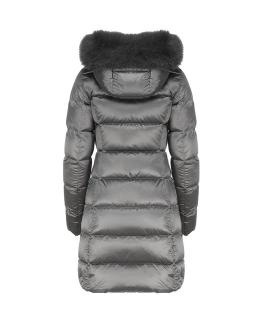 Long iridescent jacket with fixed hood - Colmar