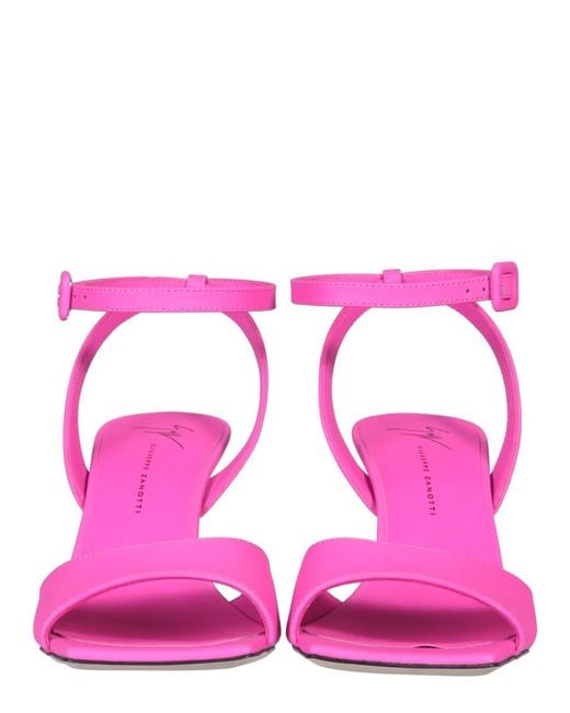 Giuseppe Zanotti Pink Plexi Heel Sandals