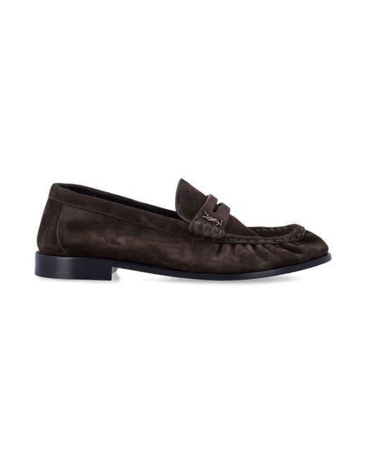 Saint Laurent Black Le Loafer Suede for men