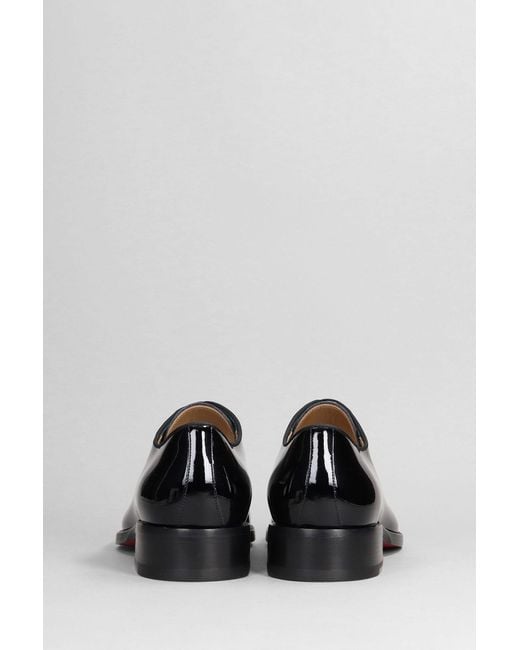 Christian Louboutin Black Chambeliss Lace Up Shoes for men