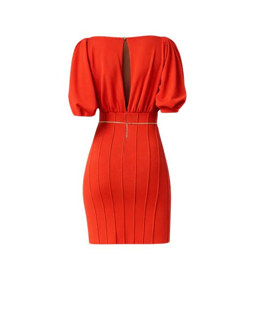 Elisabetta Franchi Red Dresses Viscose
