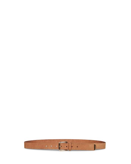 Brunello Cucinelli White Light Reversed Leather Belt for men