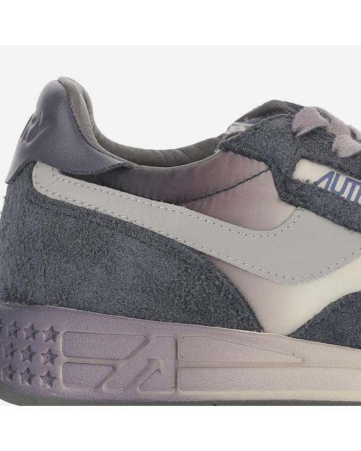 Autry Blue Sneakers Reelwind Leather Trainers for men