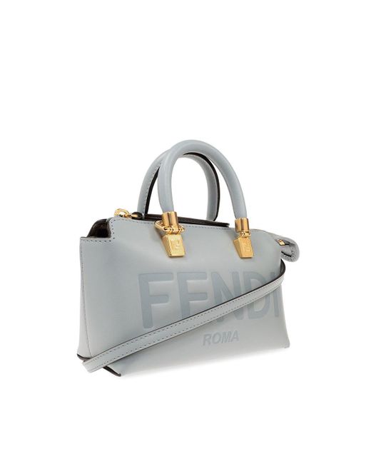 Fendi Blue Small By The Way Leather Tote Bag