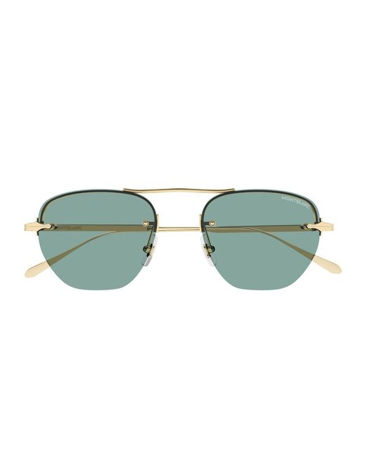 Montblanc Green Mb0404S Linea Nib Metallo Sunglasses for men