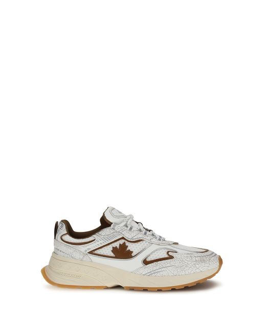 DSquared² White Sneakers Sprinter Leather-Cream- Trainers for men