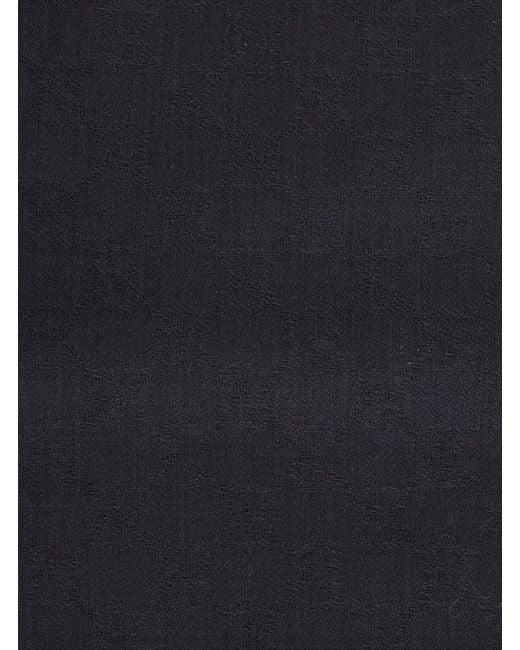 Gucci Black Scarf Wool-Silk Wool Silk for men