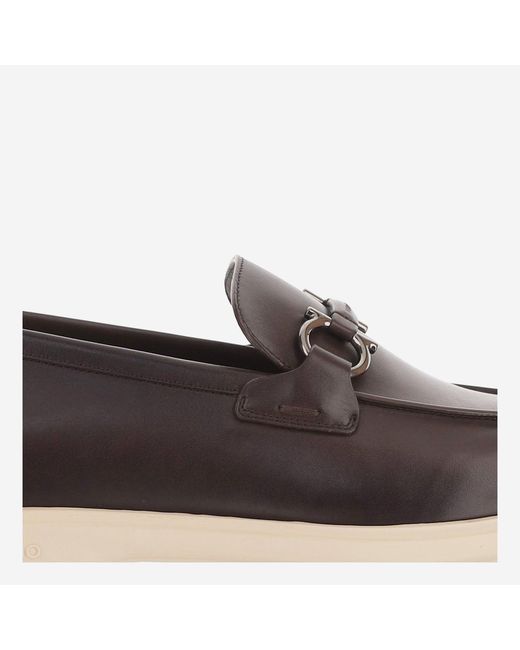 Ferragamo Brown Leather Loafers Calf for men