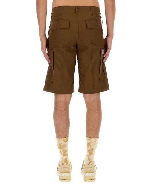 Carhartt Cotton Bermuda Shorts in Natural for Men | Lyst