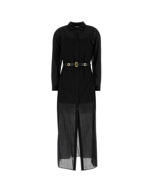 Michael Kors Cotton Shirt Dress in Black Lyst UK