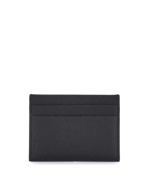 Balenciaga Black Leather Card Holder Lamb Ovis Aries Wallet for men