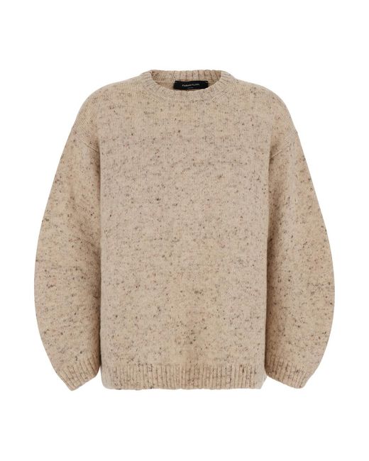 Fabiana Filippi Natural Sweater Wool-Blend Tops