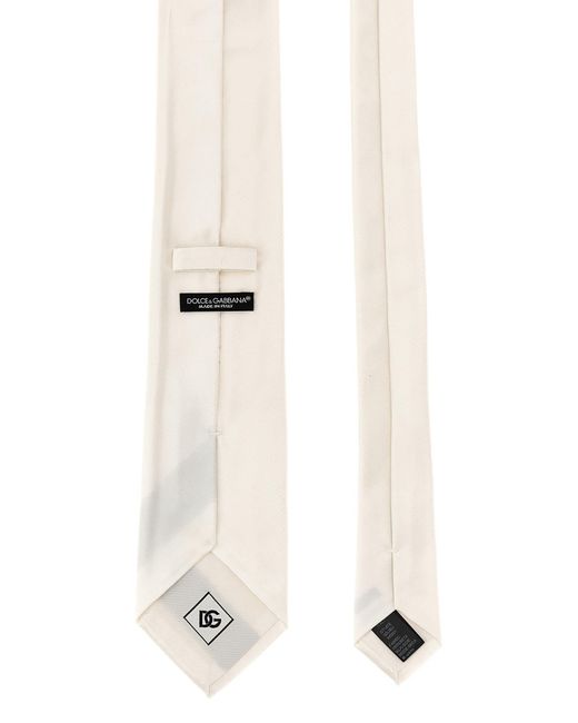 Dolce & Gabbana White 'Sicilia' Tie for men