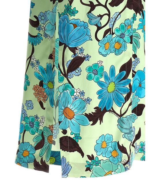 Stella McCartney Green Garden Print Dresses