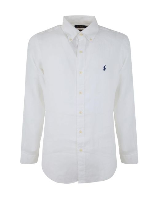 Polo Ralph Lauren Cubdppcs Long Sleeve Sport Shirt in White for Men | Lyst