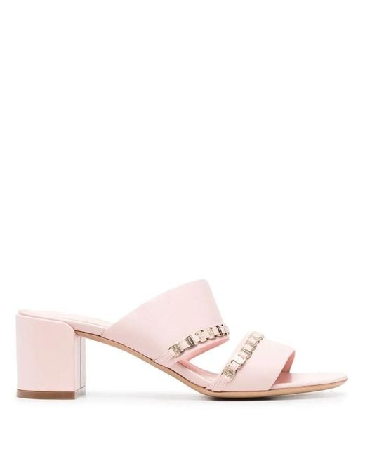 Ferragamo Pink Ferragamo Vara Chain Sandals