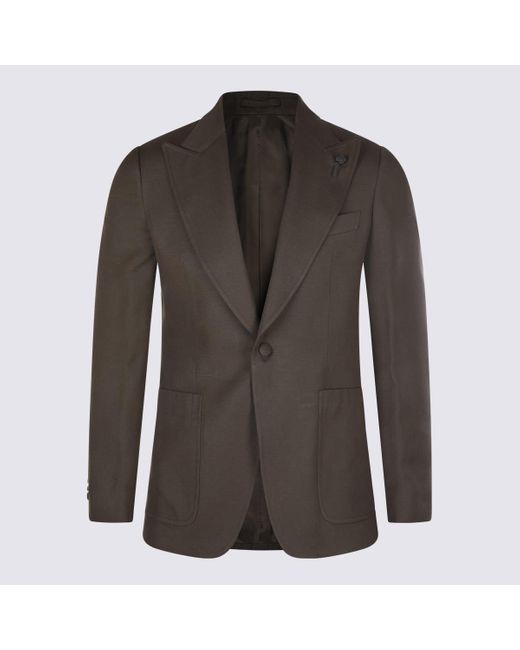 Lardini Brown Viscose Suits for men