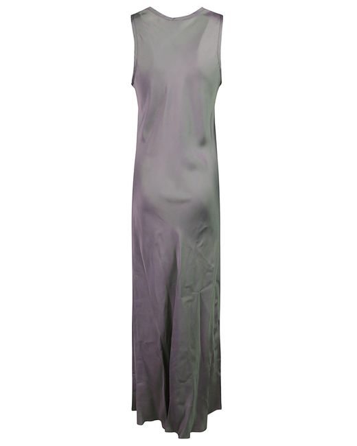 Aspesi Gray Sleeveless Long-Length Dress