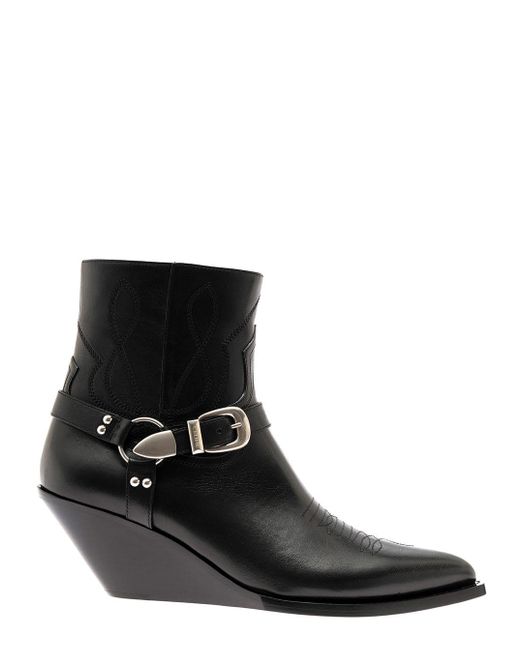 Céline Black Moon Boots With Zip In Leather for men