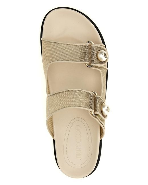 Jimmy Choo White 'Fayence' Sandals