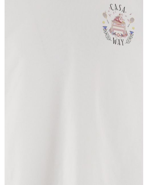 Casablanca White Cotton T-Shirt Organic T-Shirts for men
