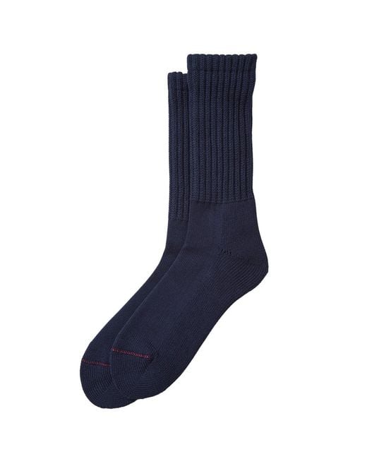 RoToTo Blue Loose Pile Crew for men