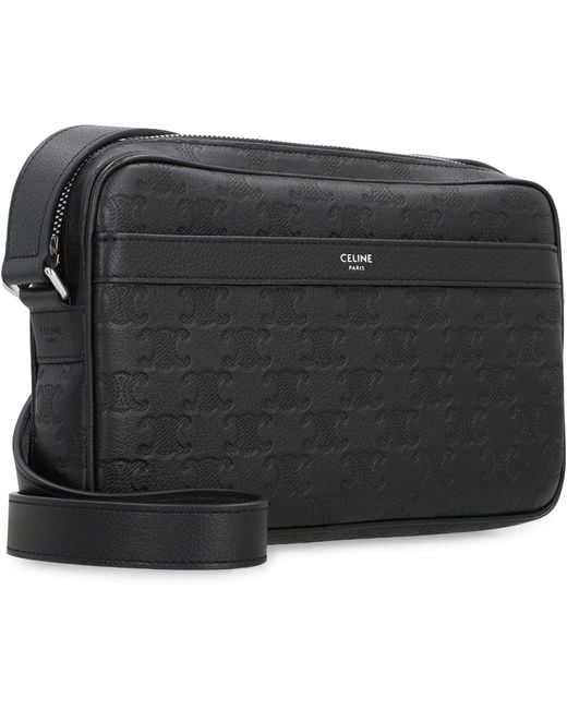 Céline Black Calf Leather Messenger Bag Calfskin for men