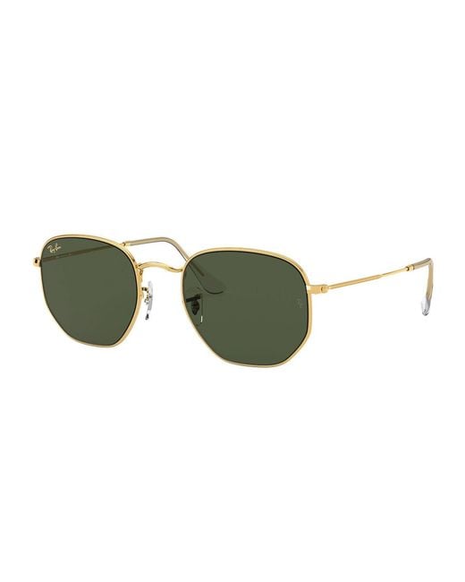 Ray-Ban Green Rb3548 Hexagonal Metal Occhiali Sole