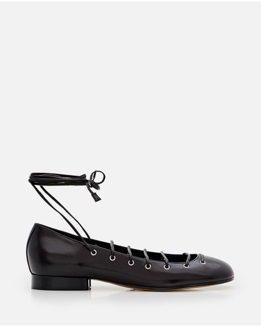 DURAZZI MILANO White Flat Shoes Leather
